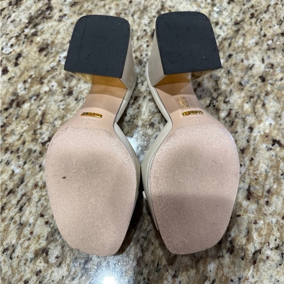 Gucci Horsebit Peep Toe Sandal Slide Block Heel Mules size 36 - Picture 11 of 16